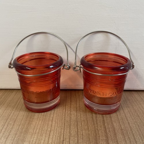 Red yankee candle glass - yankee,