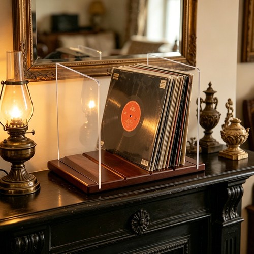 Clear acrylic holder vinyl - acrylic,