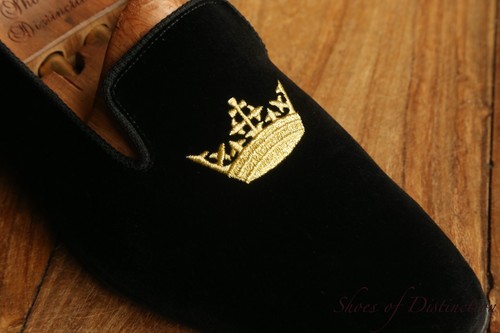 Church crown black - black, velvet