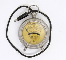 Vintage 1940's Para Volt Foreign Chromed Metal Hand Held Pocket
