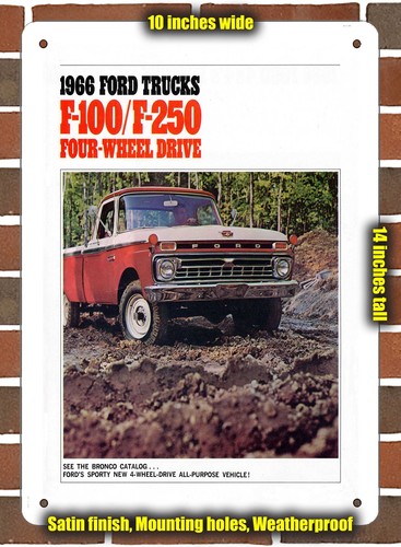 Metal sign 1966 ford - sign, 100