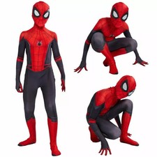 New Kids Boys Spider-Man Far From Home Spiderman Zentai Cosplay Costume Suit UK