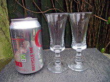 2 Vtg Glass Sherry Liqueur