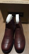 New Cushion-walk Flexible Comfort Burgundy Wine Wedge Chelsea Boots Size 6 EU 39