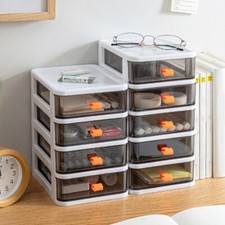 Small Desktop Storage Drawers Tower Unit 2-5 Mini Drawer Box Organizer for Home