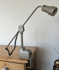 Industrial Mid Century German Clamp Work Lamp Desk Light By Efka Lux