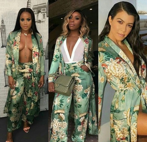 Zara green floral - green, print
