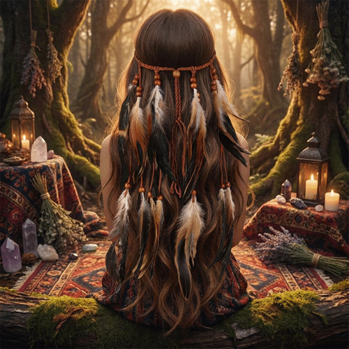 Boho chic ethnic headdress - chic,