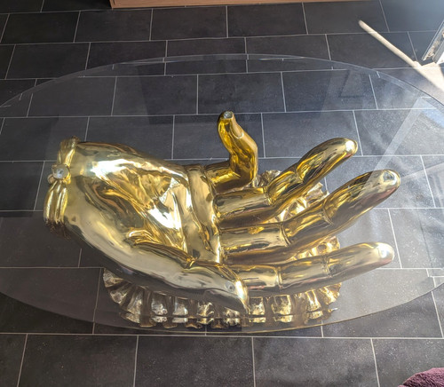 Gold metal abstract - abstract, hand