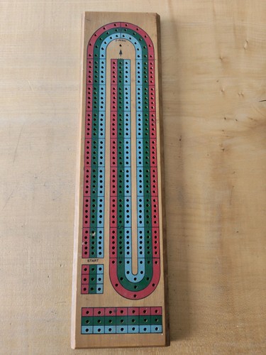 Wooden track cribbage game - track,