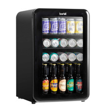 Beer Drinks Bar Fridge Baridi DH222 80L Under Counter LED Light BlackB