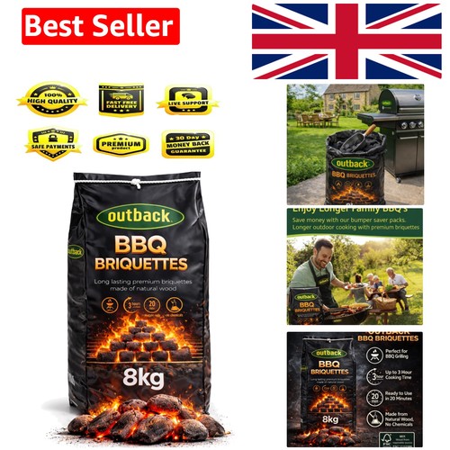 Outback briquettes 8kg bag - briquettes,