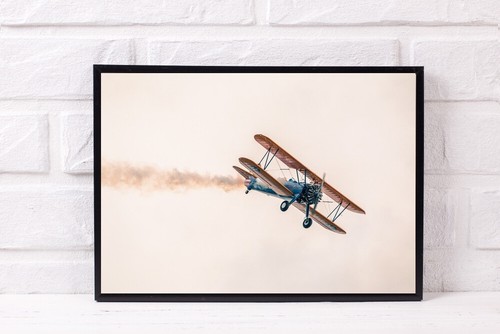 Vintage plane print - a4, picture