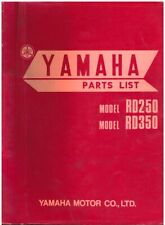 Yamaha Motorcycle Motorbike RD250 RD350 Spare Parts Manual