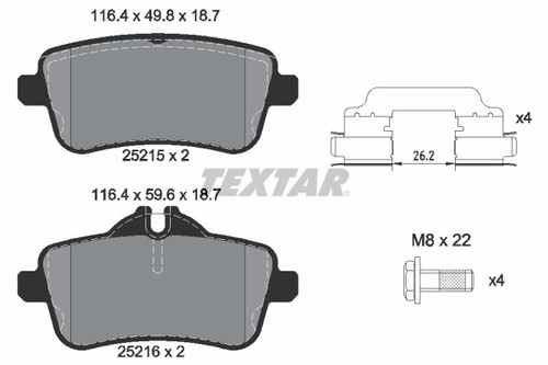 Brake pad set disc - disc,
