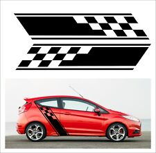 Side Chequered Stripe Sticker