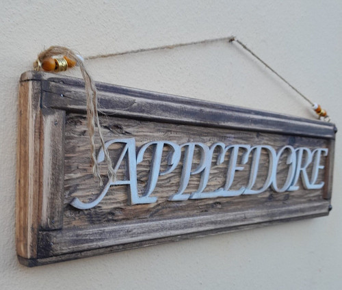 Wall sign wooden appledore - wall,
