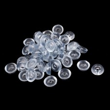 17mm x 6mm Furniture Table Chair Leg Protector Rubber Feet Pads 50pcs