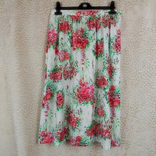 Lady Manhattan Vintage 70s/80s Womens Floral Print Skirt Waist 30 Knee Length 