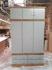 HANDMADE CAMBRIDGE COUNTRY TRIPLE  SHELVED WARDROBE WITH TOPBOX (NOT FLATPACKED)