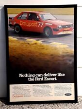 Framed original Classic Car Ad for the Datapost Ford Escort RS1600i rom 1984