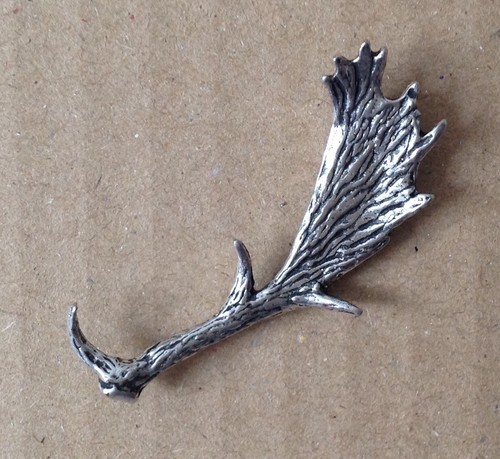 Fallow deer antler silver - deer,