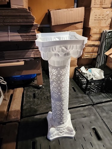 White wedding pillars - white,