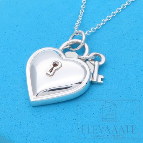 Tiffany heart padlock key - heart,
