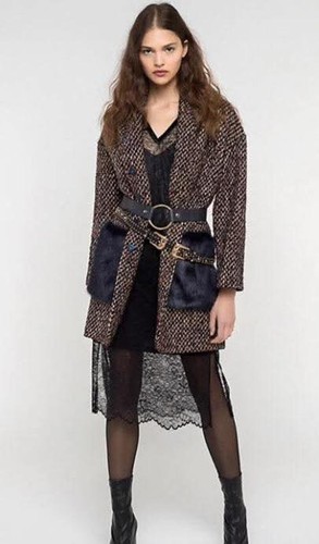 Women patrizia pepe coat brown - women,