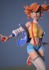 Adult Misty Pokemon  Cosplay Girl Resin Unpainted Figure Anime Waifu - 32mm 50mm