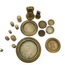 Vintage Brass Scale Weights