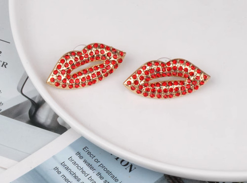 Zara style large red - red, crystal