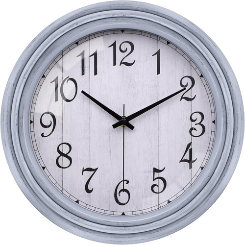 Retro blue wall - retro, clock,