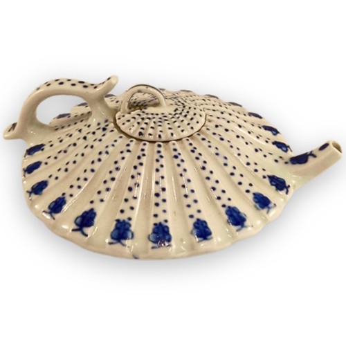 Hand painted blue white lotus - hand,