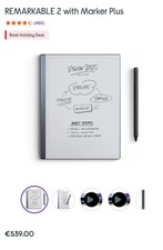 reMarkable 2 Paper Tablet + Marker & 2 Cases | Excellent Condition | 1 Year Old