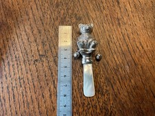 ANTIQUE STERLING SILVER LITTLE BO PEEP BABY RATTLE Birmingham 1921