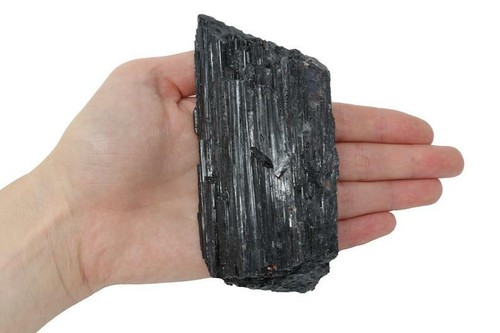 Raw black tourmaline rods a - raw,