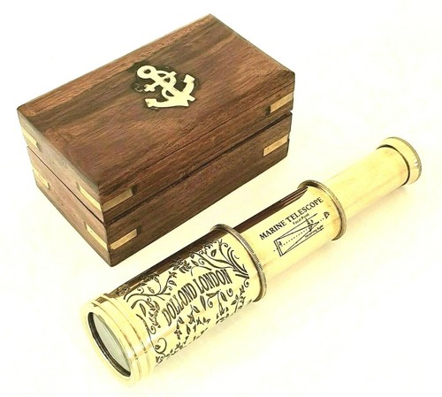 Brass telescope antique - brass,