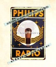 PHILIPS RADIO broadcasting nostalgia metal tin sign garden wall decorations