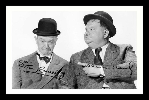 Laurel hardy autograph - laurel,