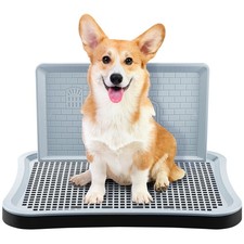 Potty Training Toilet Dog Puppy Pad Holder with Wall Column Removable Tray