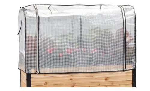 Earth elevated cedar planter - elevated,