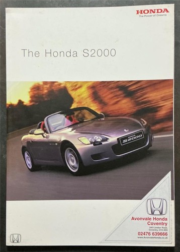 Honda s2000 car sales brochure - honda,