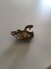 BEAUTIFUL VINTAGE GILDED SWAN.