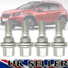 4Pc Wheel Bolts Nuts Studs Trims For Peugeot 206 307 407 508 Citroen C2 C3 C4 C5