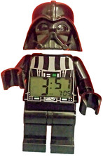 Star Wars Lego Darth Vader Alarm Clock With Snooze Digital Sits or Stands 9" T