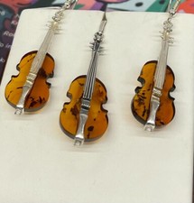Violins set pendant earrings