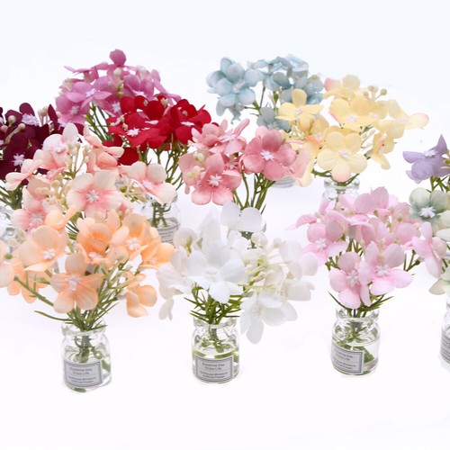 Dolls house miniatures - house, flowers
