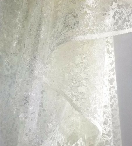 Ivory polyester sheer mesh - ivory,