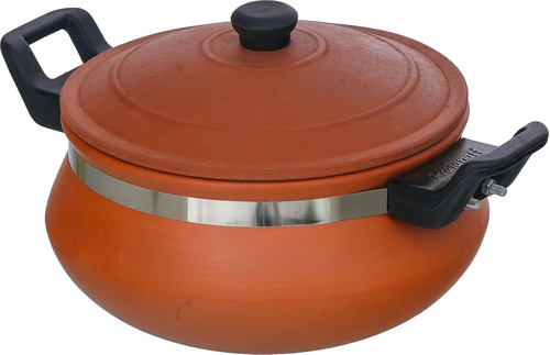 Clay cooking handi - cooking, lid